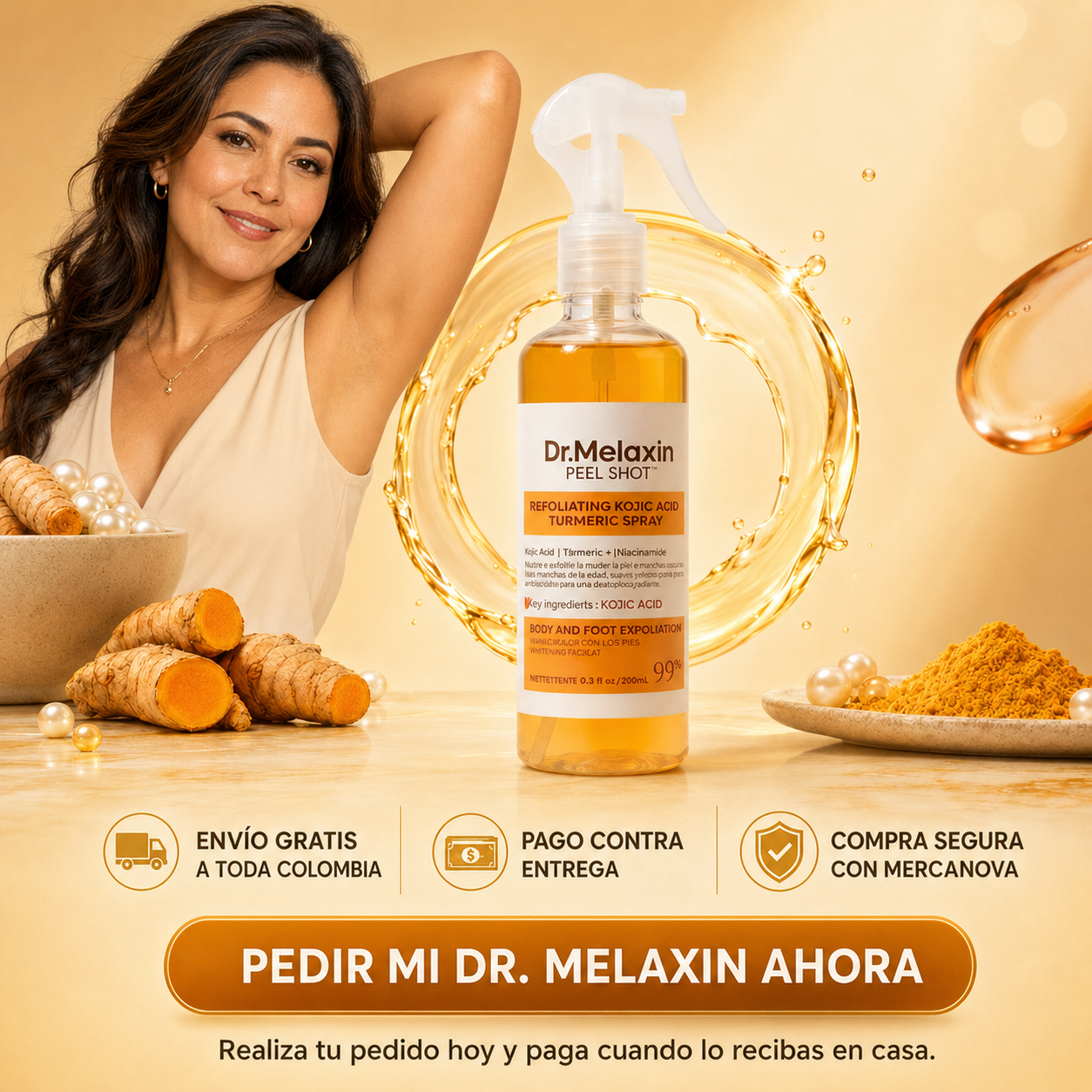 Spray Dr. Melaxin® Exfoliante Corporal para Zonas Oscuras