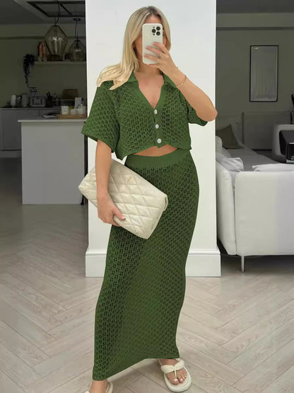 Womens Crochet Knit Bodycon Dress