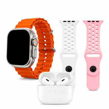 Reloj HR6 Ultra3 + Audífonos Inalámbricos Premium