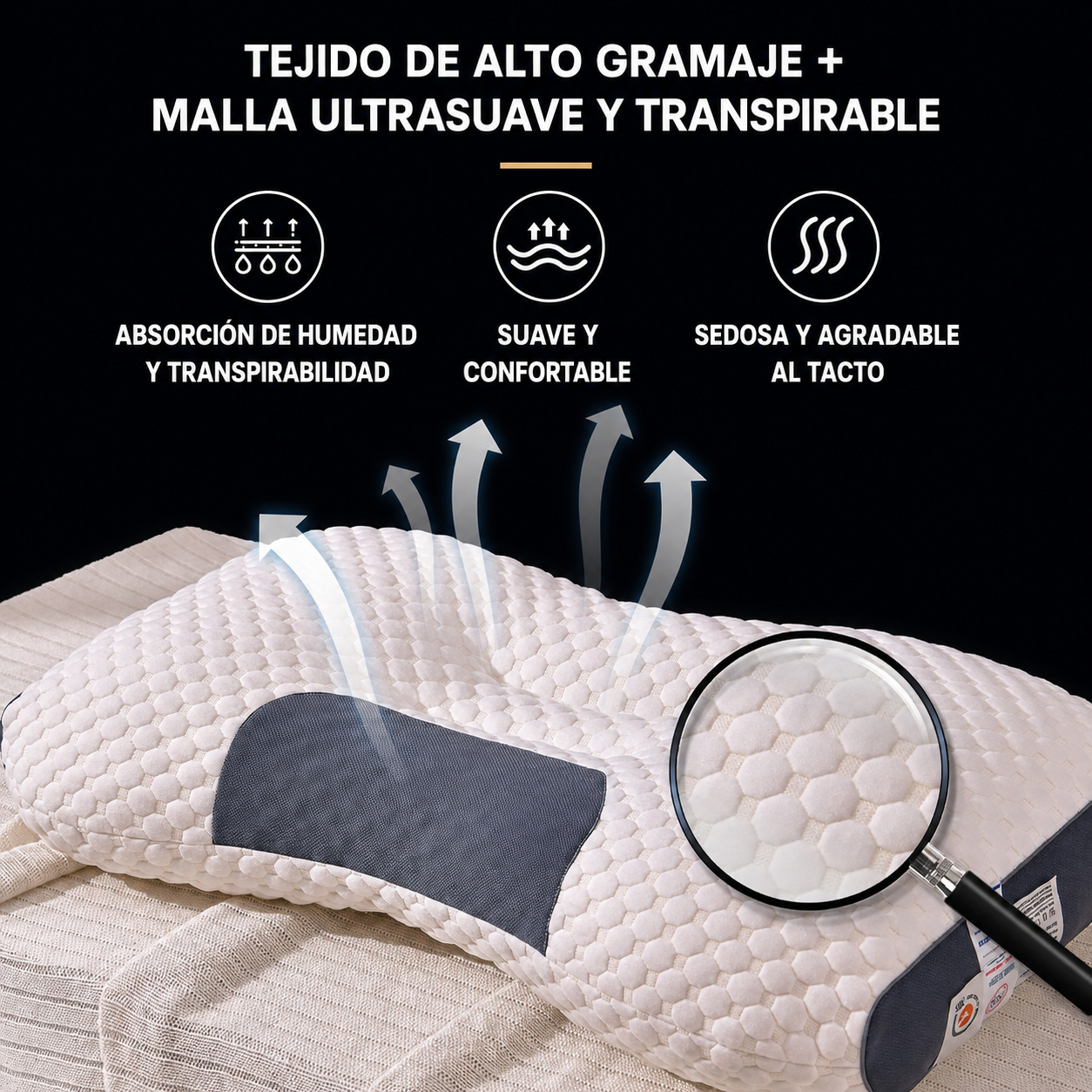 Almohada Ortopédica Cervical Descanso Profundo